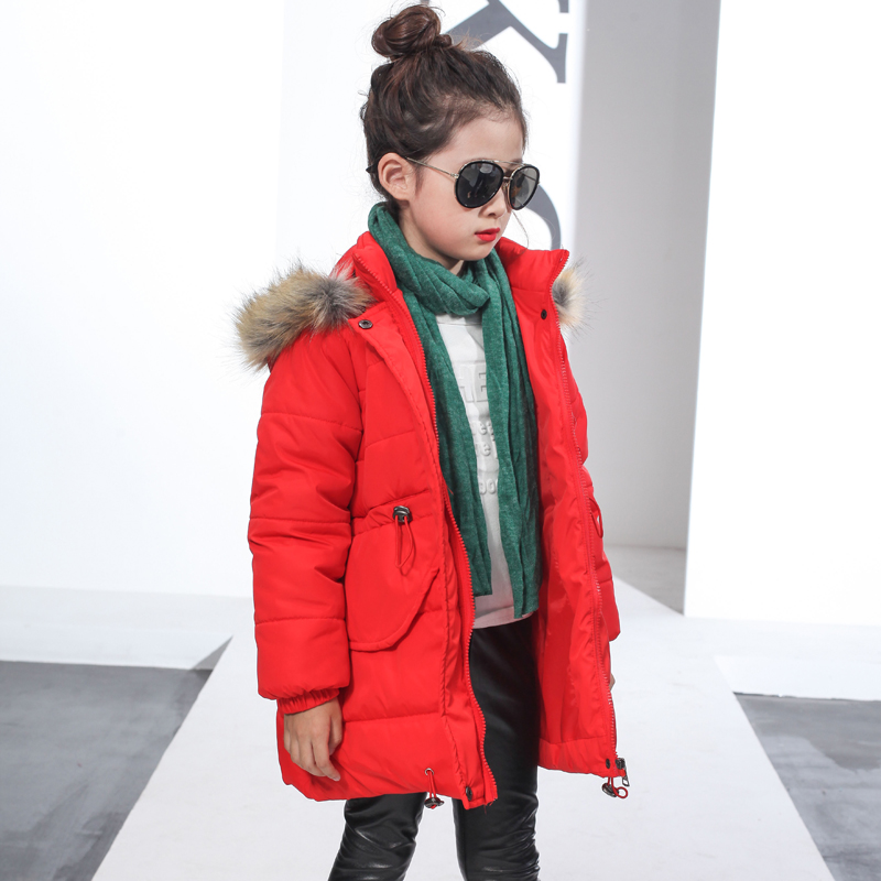 韩版女童秋装套装2016新款儿童棉衣外套保暖加厚长款羽绒服棉服潮