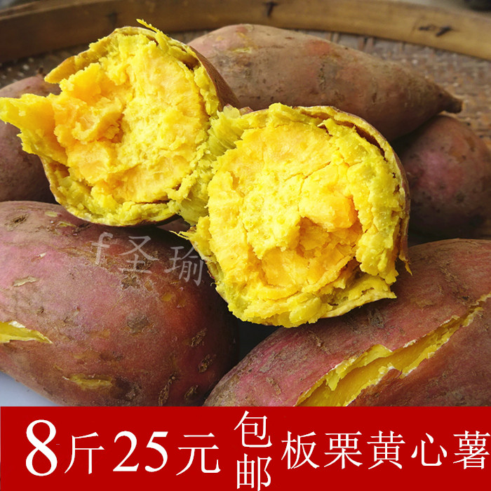 新鲜板栗黄心番薯/红薯粉甜番薯农家生地瓜山芋小香薯