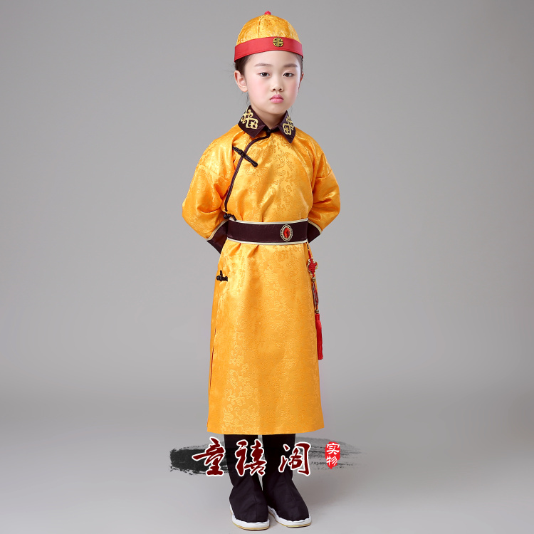 儿童古装演出服男童装唐朝太子汉朝皇帝六一表演服装唐装汉服