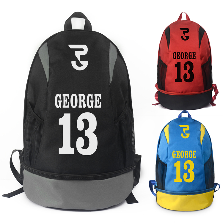 篮球13号乔治球迷双肩包球星运动包男女款背包学生书包开学包包