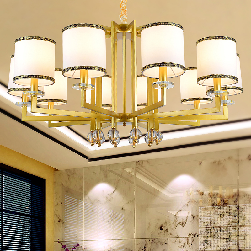 新中式吊灯现代简约客厅灯大气个性仿古书房茶楼复古创意餐厅灯具