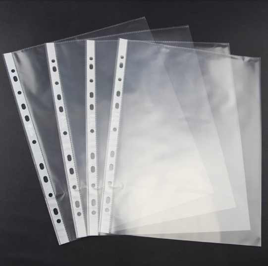 包邮 打孔文件套 活页塑料PP袋膜 A4 透明文件袋 11孔文件保护套