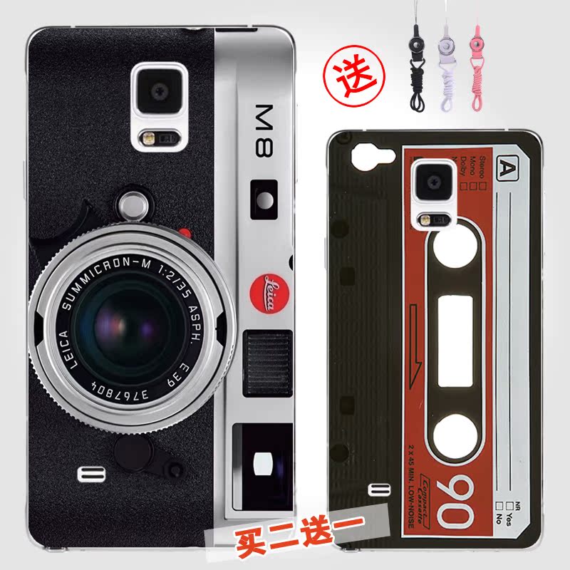 三星note5手机壳硅胶note4/3软套原创意伪装复古磁带相机苹果拆机