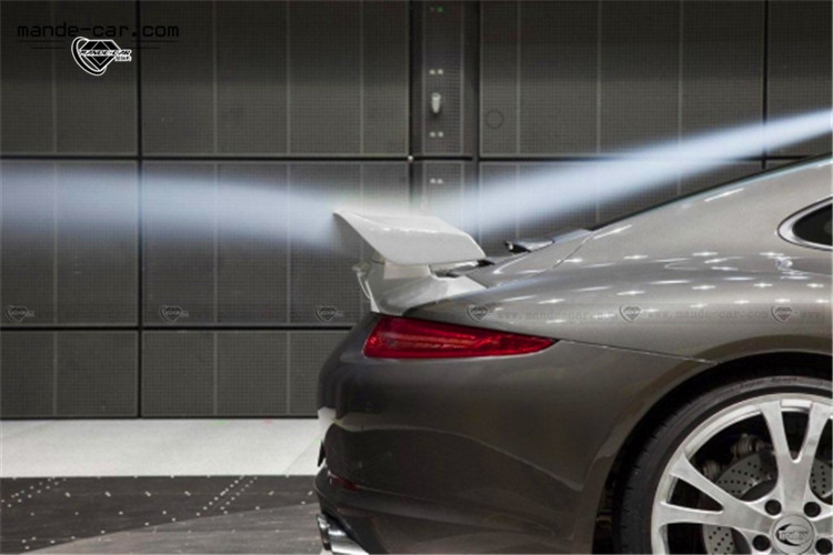 保时捷911改装Techart尾翼 Porsche 991卡雷拉GT碳纤维玻纤扰流板