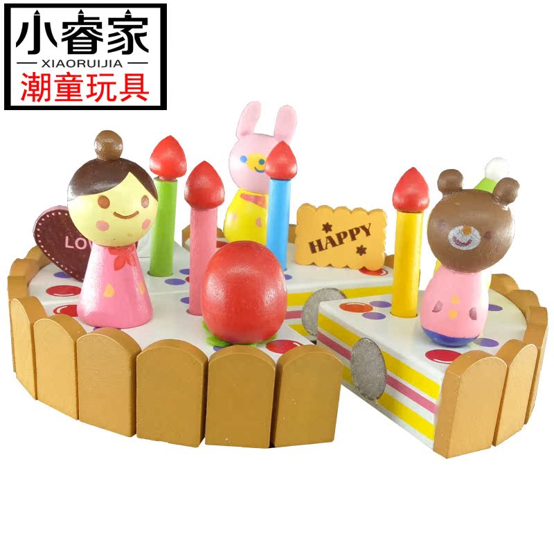 原版限量日本mother garden儿童男女宝宝仿真生日蛋糕过家家玩具