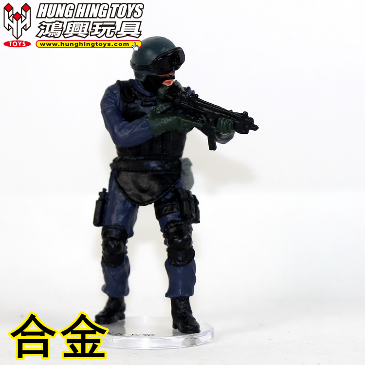 香港警察合金模型飞虎队 警察部队兵人收藏玩具摆设 7CM