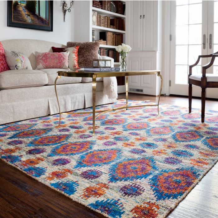 馨悦 印度进口手工打结地毯 现代时尚百搭宜家卧室客厅床边地毯