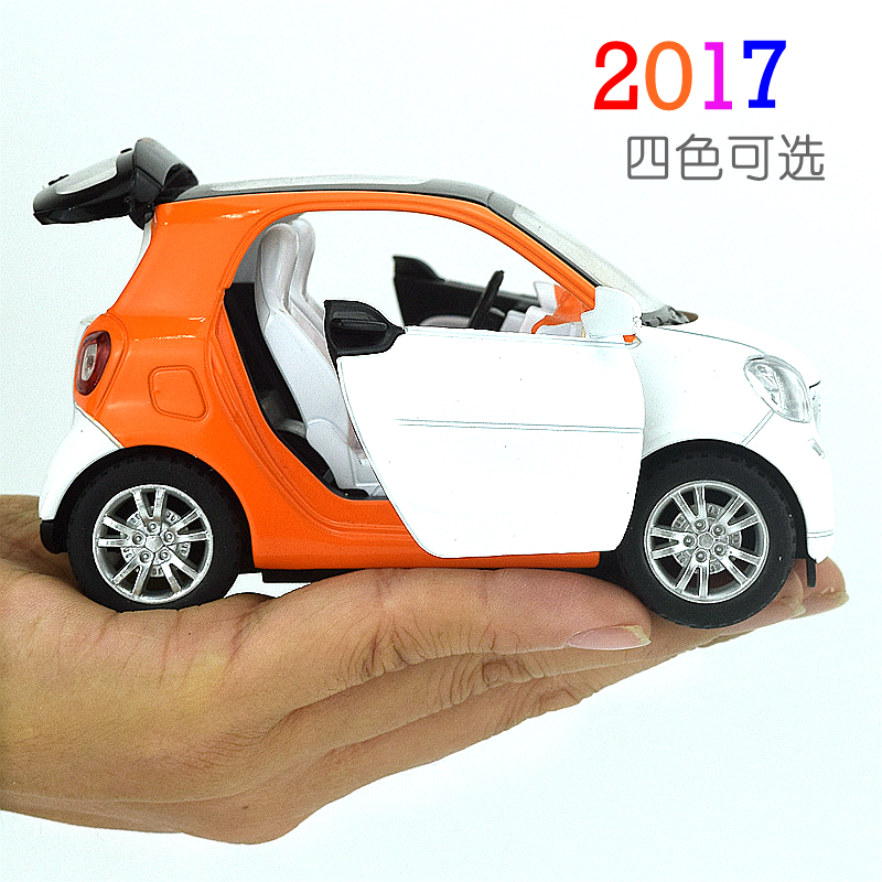 仿真奔驰smart合金车模 儿童玩具车回力车玩具汽车男孩小汽车模型