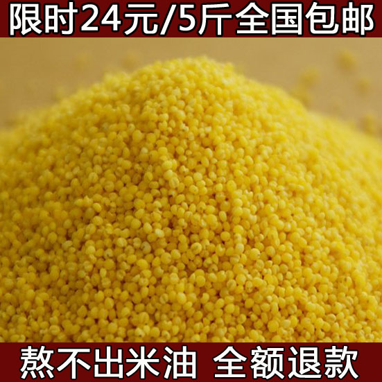 农家自产2500g黄小米月子小米小黄米宝宝米5斤杂粮 粮食熬小米粥