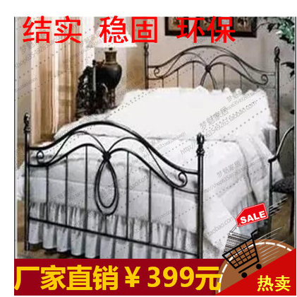 欧式卧室稳固铁床架公寓铁艺双人床1.5米钢管不锈钢铁架床1.8米