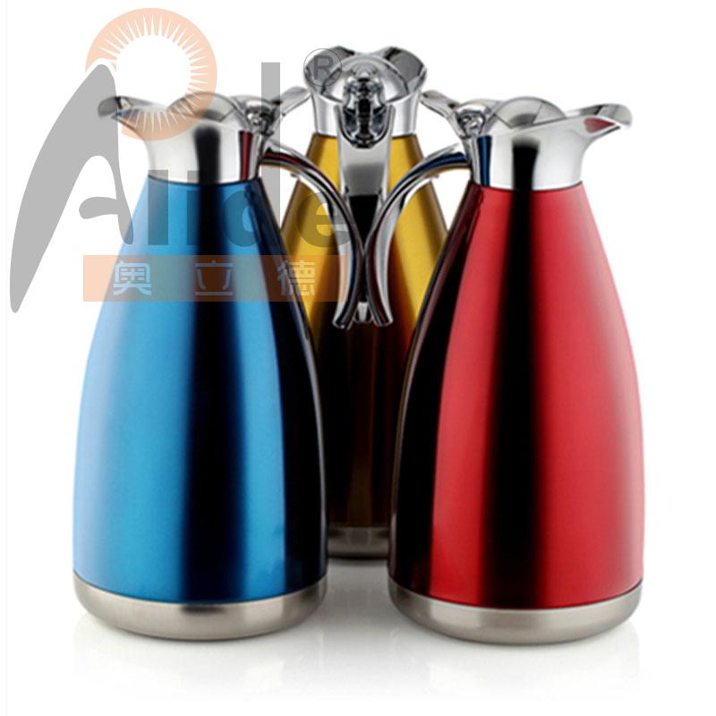 家用保温壶保温瓶暖壶热水瓶户外欧式大容量2L不锈钢开水壶咖啡壶