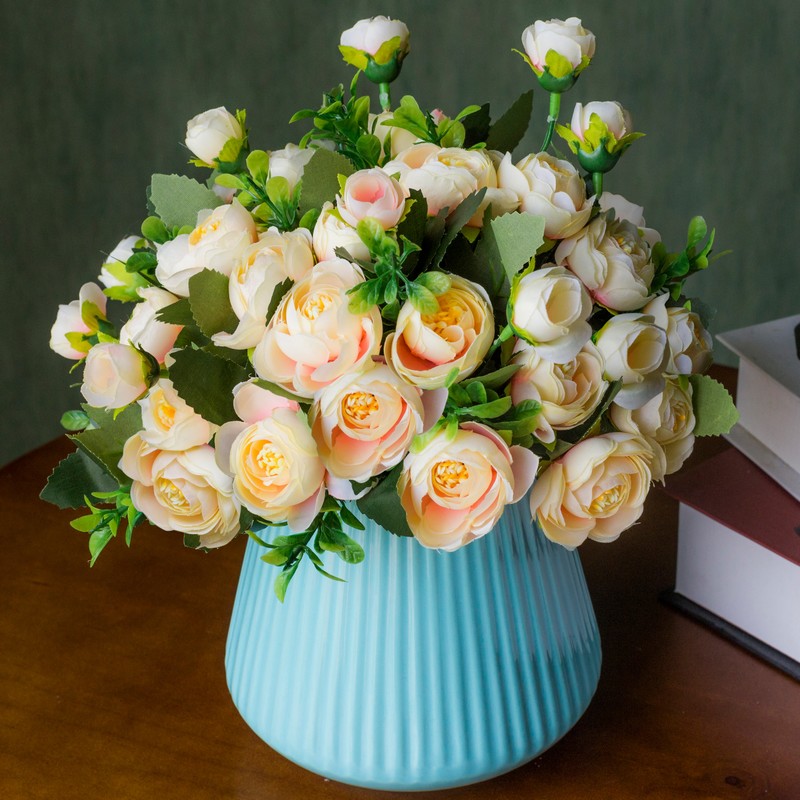 欧式花艺套装家居摆件假花盆栽干花真花装饰花客厅花瓶仿真花套装