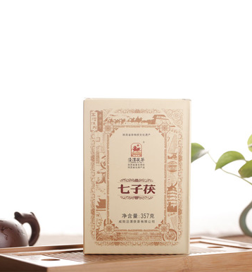泾渭茯茶 357g七子茯陕西黑茶砖茶