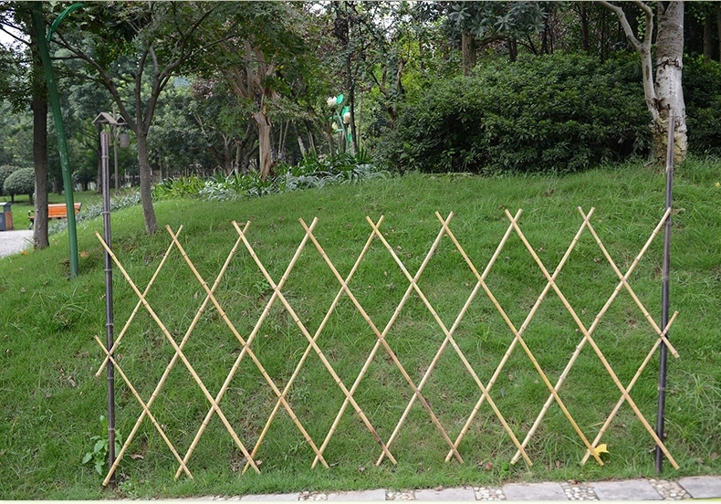 户外竹子栅栏花园围栏伸缩拉网爬藤架园艺庭院篱笆菜园竹竿栅栏