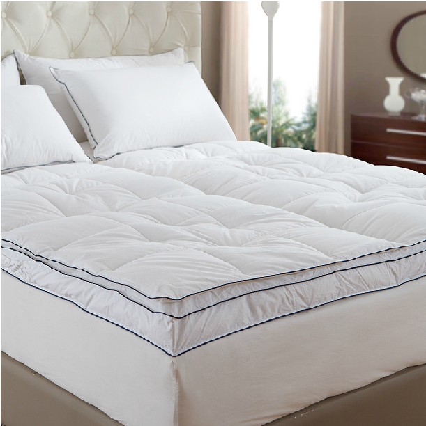 瑞士希尔顿酒店 加厚双层立体10厘米羽绒床垫床褥 95%白鹅绒床垫