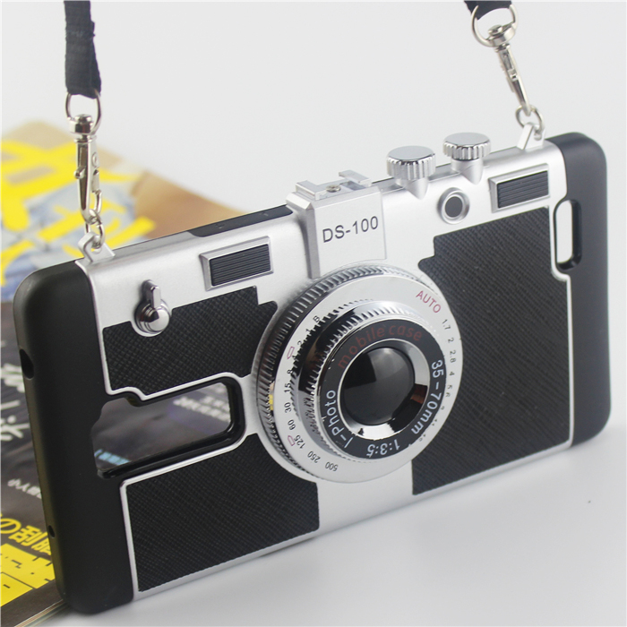 创意OPPOR7S相机手机壳挂绳R7PLUS复古照相机防摔硅胶套软壳女款