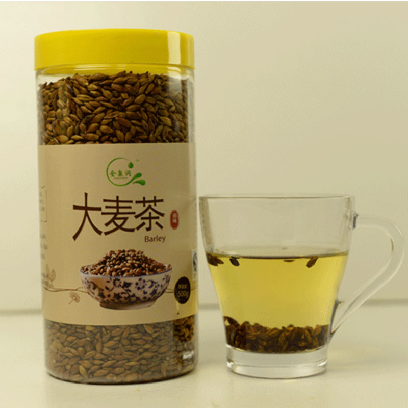 【天天特价】原味大麦茶500g包邮 烘焙型 去油腻麦芽茶 罐装消食