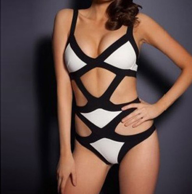 2014 针织绷带比基尼高档明星泳装女Herve Leger荷芙妮格bikini