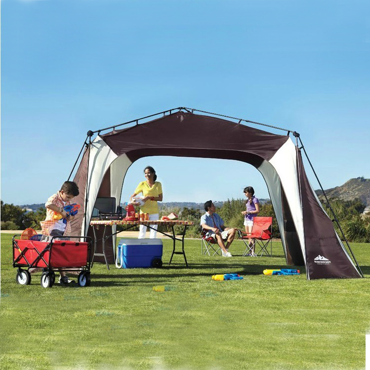 户外自动遮阳棚超大型广告展销折叠帐篷防晒防雨棚烧烤野餐大凉棚