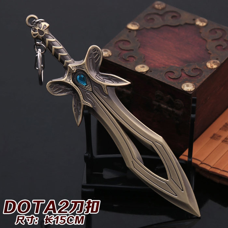 DOTA2刀塔传奇游戏周边 蝴蝶剑武器模型钥匙扣挂件手办装备特价