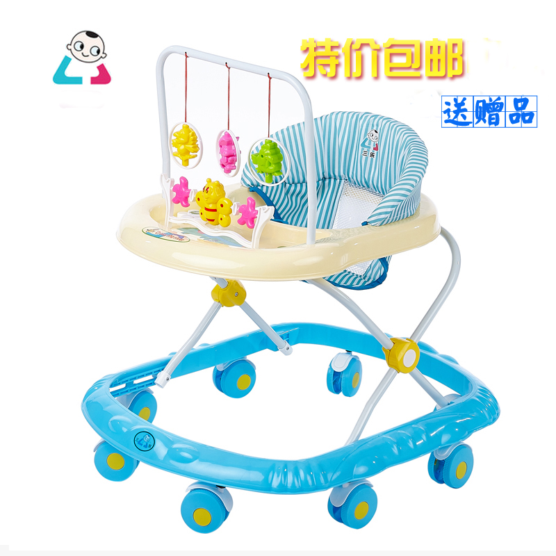 婴儿童宝宝助步学步车6/7-18个月防侧翻多功能滑行车带音乐玩具车