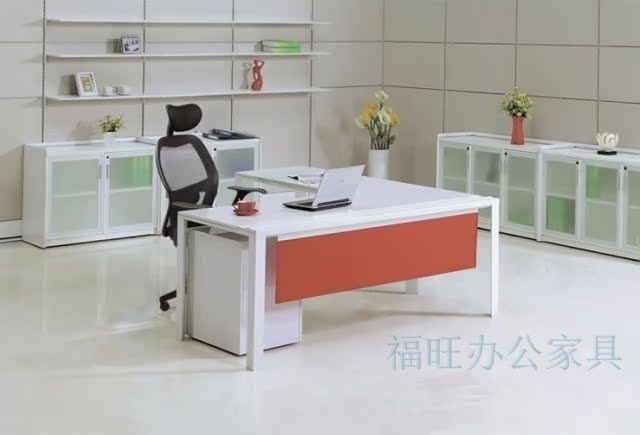 标质办公家具办公桌简约现代老板桌经理主管桌钢架板式办公桌