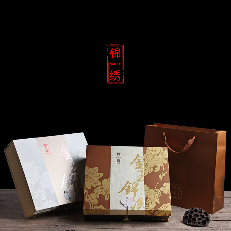 创意布艺普洱茶包装盒空礼盒高档福鼎白茶茶饼茶盒单饼通用茶包装