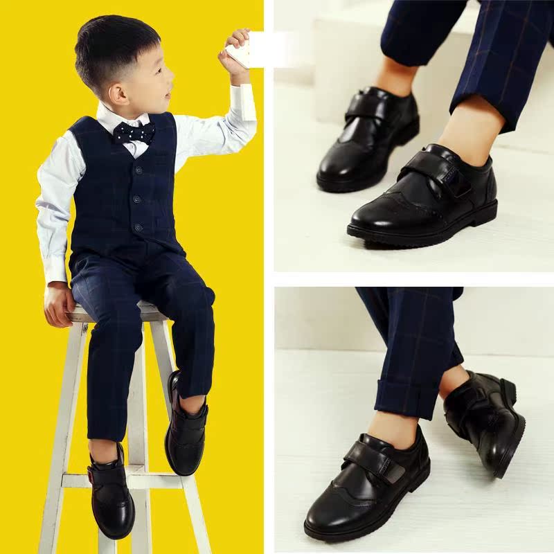 男童皮鞋真皮黑色表演鞋2016秋季新款英伦学生童鞋演出鞋儿童单鞋