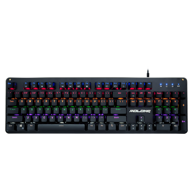 可换轴RGB全彩可调光变色专用游戏青轴防尘机械键盘