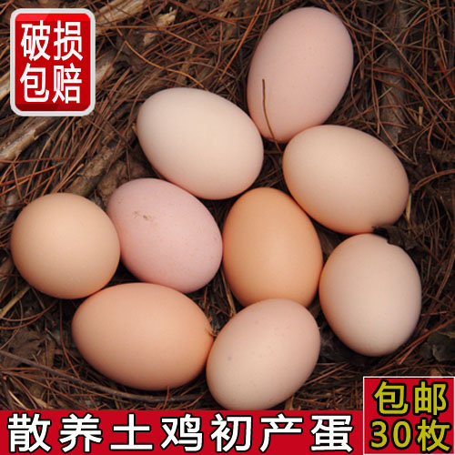 农家散养土鸡蛋初产蛋柴鸡蛋草鸡蛋家鸡蛋新鲜有机月子30枚包邮