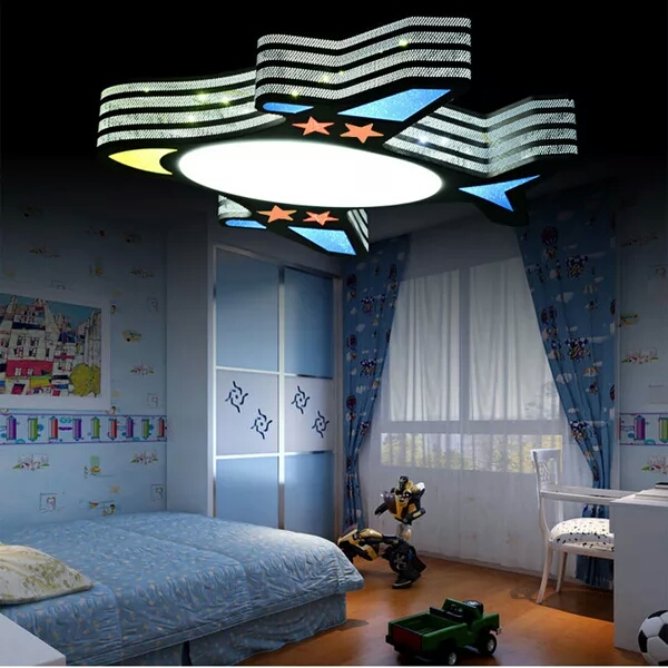 儿童房飞机现代卡通时尚简约个性可爱LED吸顶灯护眼卧室灯男孩