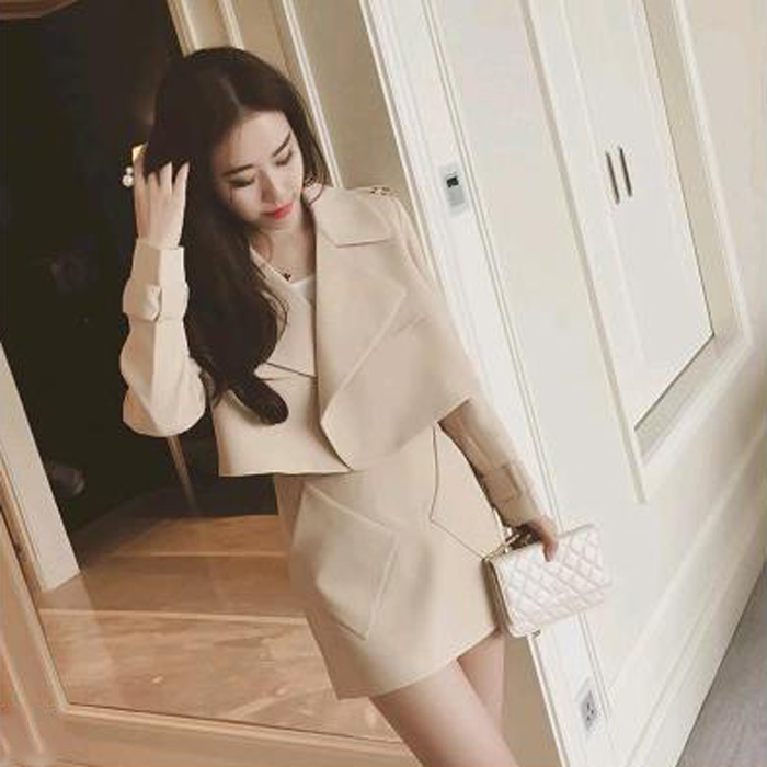 2016秋季女装新款韩版西装小外套+包臀短裙两件套休闲时尚套装潮