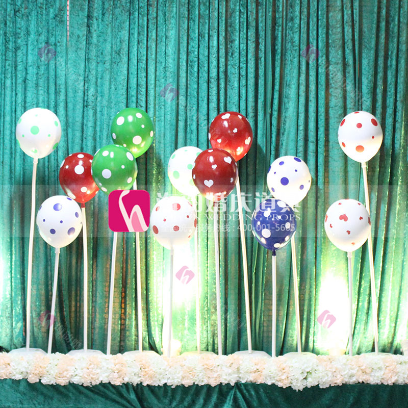 海韵婚庆道具 婚礼舞台布置 气球 花球仿真球 白色绿色气球路引