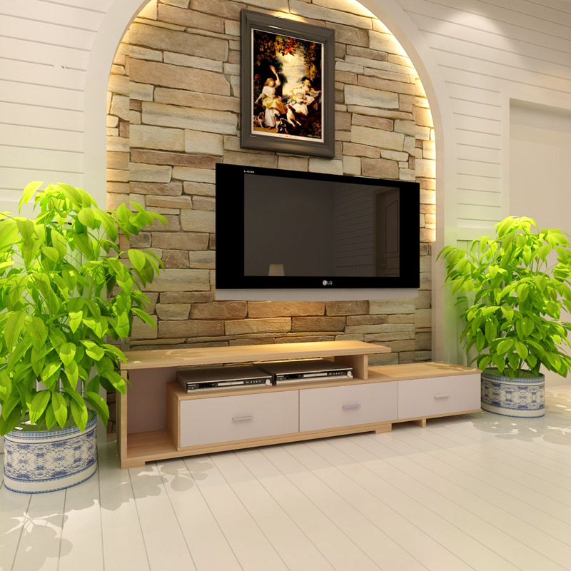 电视柜伸缩简约地柜实木环保家具客厅组合柜可带钢化玻璃电视机柜