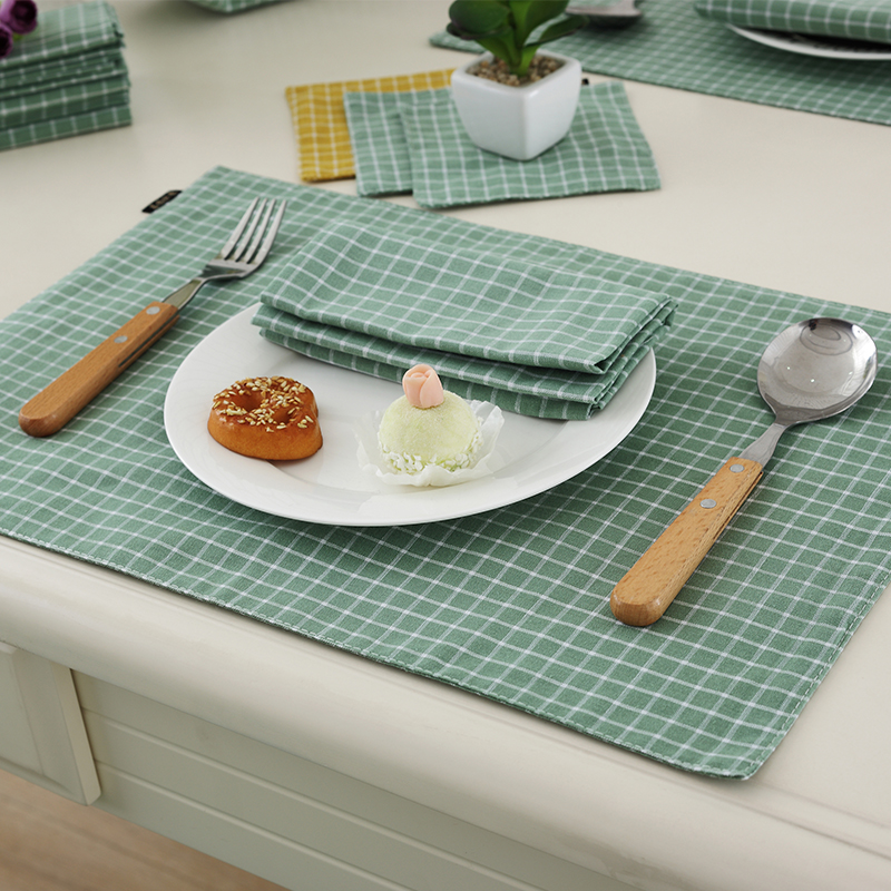 日式简约小清新长方形桌布盖布巾餐垫套装家居布艺茶杯垫子隔热垫