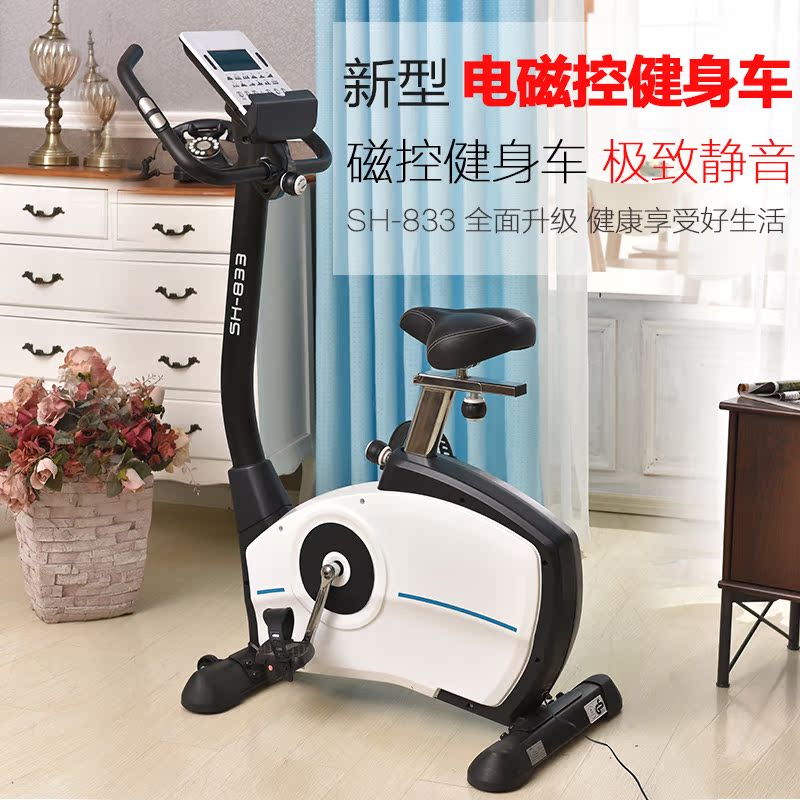 SHUA/舒华健身车 立式磁控磁阻健身单车家用室内静音脚踏车SH-833