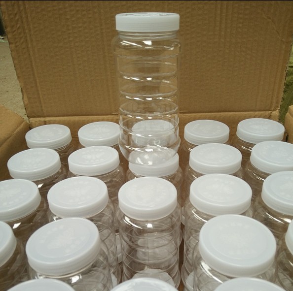 蜂蜜瓶塑料瓶1000g 圆瓶 方瓶加厚带内盖 蜂蜜瓶包邮 2斤装蜂蜜瓶
