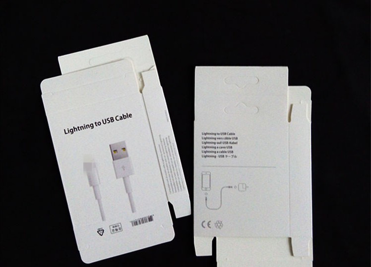 批 数据线纸盒包装 iPhone5数据线苹果5代数据线纸盒包装6代纸盒