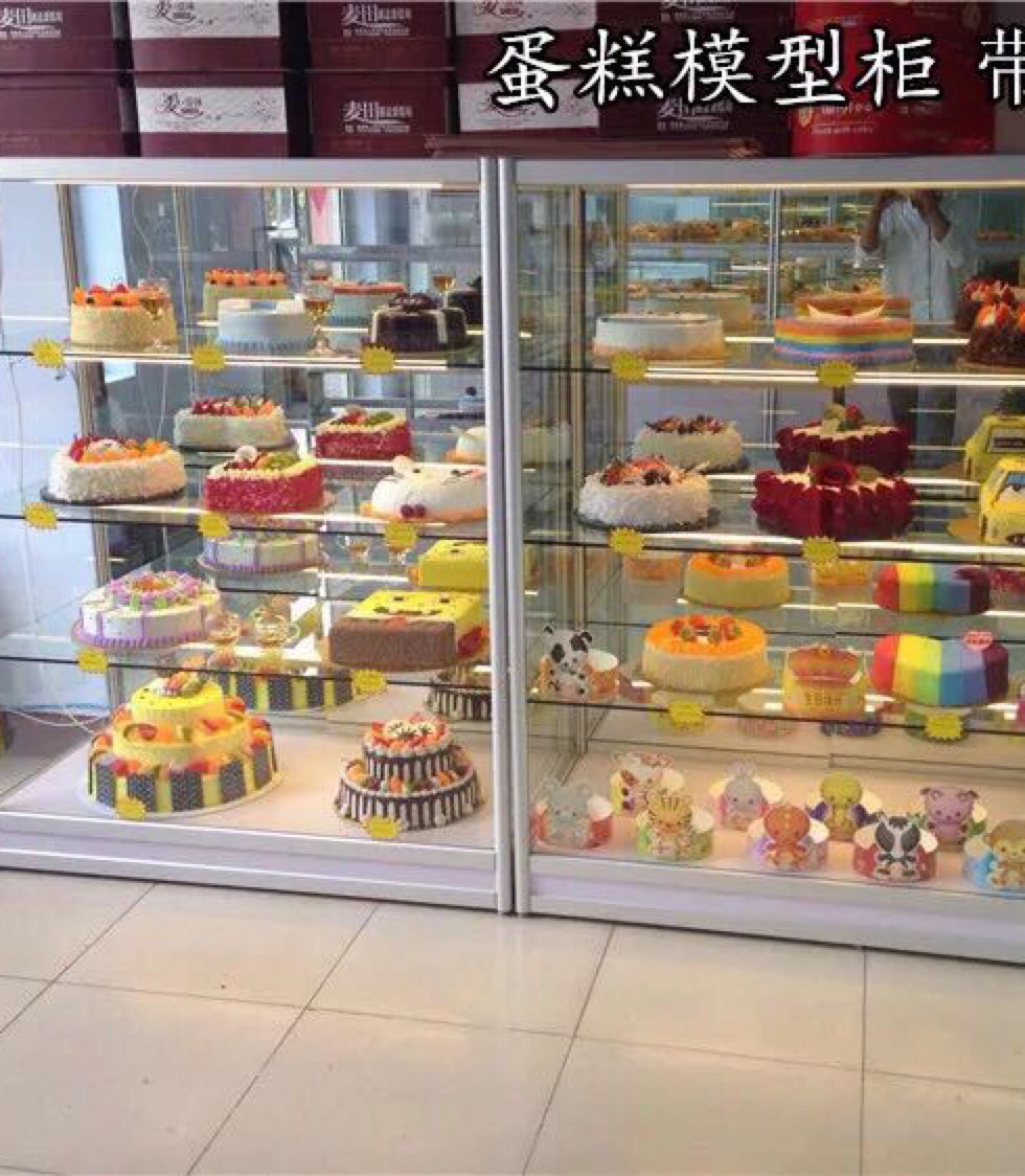 蛋糕模型展柜中岛柜面包展示柜边柜生日糕点陈列柜精品展示架货架