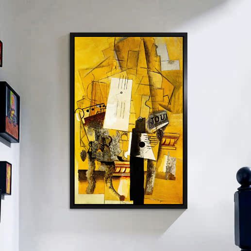 欧式油画客厅卧室有框装饰画 毕加索大幅挂画 办公室走廊墙面壁画