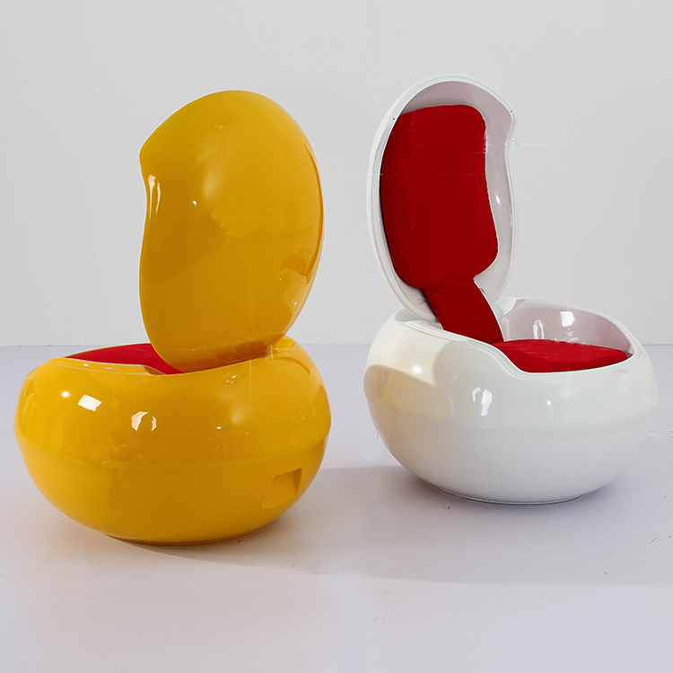 创意玻璃钢蛋壳椅简约现代时尚椅子多功能折叠椅贝壳椅可定制免邮
